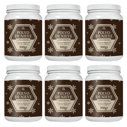 Seis botes de Colageno Polvo de Nieve (300g c/u) 2x1